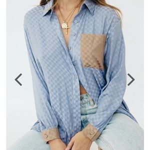 VERGE GIRL (VRG GIRL) from the past check button front shirt